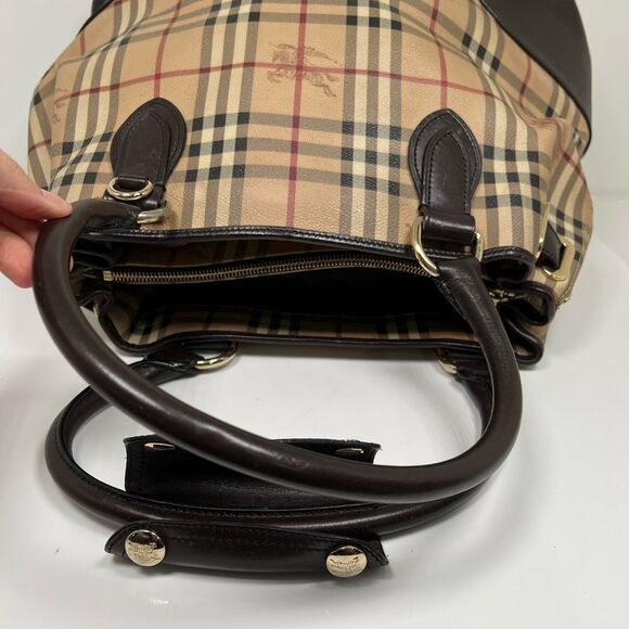 Burberry Haymarket Check Top Handle Bag - Picture 11 of 16